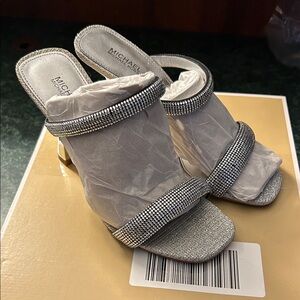 Michael Kors Silver and Black Heels